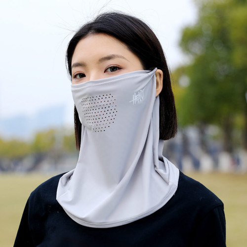 【錦綸透氣圍脖】防曬面罩遮陽全臉防護男女士防紫外線冰絲面紗