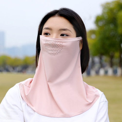 【錦綸透氣圍脖】防曬面罩遮陽全臉防護男女士防紫外線冰絲面紗