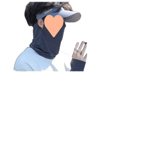 冰絲騎行防曬面罩男士防紫外線登山遮全臉面紗男款冰袖防曬帽套裝