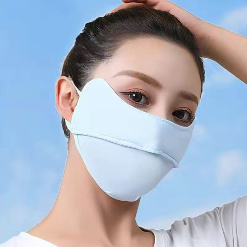 防曬口罩女高顔值夏季2025新款防紫外線面罩全臉冰絲透氣遮陽薄款