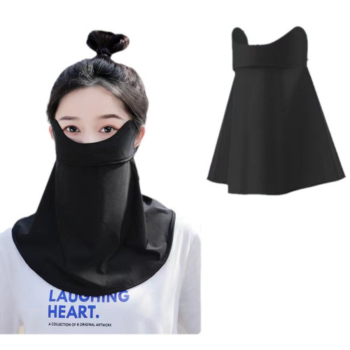 2024新夏天防曬面罩遮臉全臉護頸護眼角防紫外線冰絲面罩遮陽防護