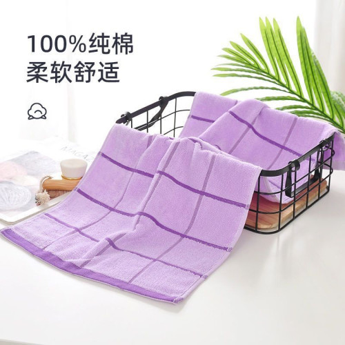 毛巾純棉家用洗臉吸水速乾不掉毛100%全棉柔軟洗澡專用成人擦面巾