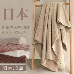 吸水浴巾情侶款家用比吸水速乾不毛男女洗澡裹巾