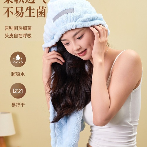 乾髮帽女吸水速乾家用包頭巾2025新款洗頭髮乾髮毛巾加厚浴帽