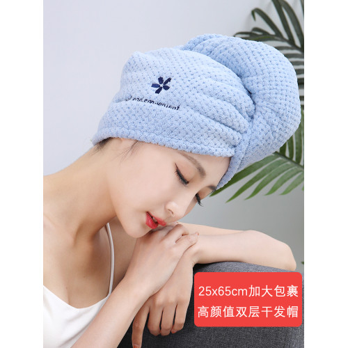 乾髮帽女雙層加厚吸水速乾2024新款擦洗包頭髮毛巾夏季浴帽