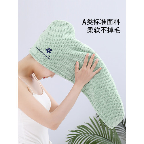 乾髮帽女雙層加厚吸水速乾2024新款擦洗包頭髮毛巾夏季浴帽