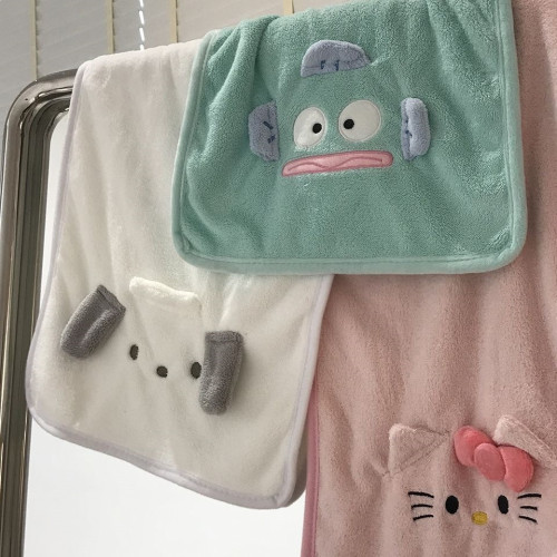 卡通小醜魚洗澡毛巾可愛ins風吸水速乾珊瑚絨情侶學生家用洗臉巾