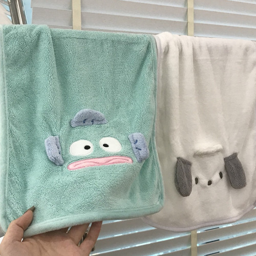 卡通小醜魚洗澡毛巾可愛ins風吸水速乾珊瑚絨情侶學生家用洗臉巾