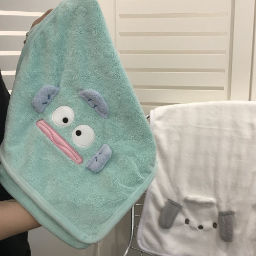 卡通小醜魚洗澡毛巾可愛ins風吸水速乾珊瑚絨情侶學生家用洗臉巾