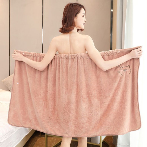 浴巾可穿可裹女夏家用比棉吸水速乾三件套珊瑚絨浴裙2023新款