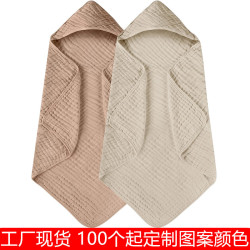 加工卡通兒童紗布浴巾鬥篷洗澡包巾棉質吸水寶寶嬰兒披風