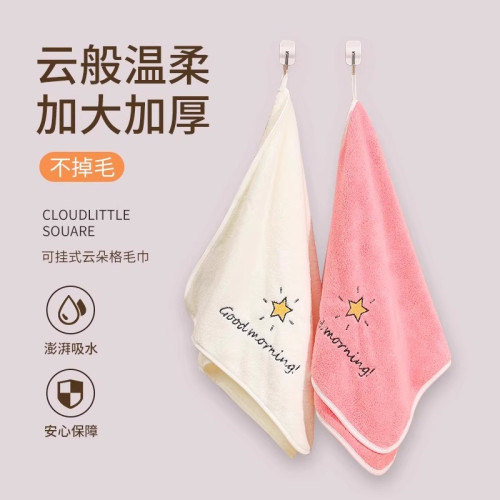 珊瑚絨毛巾速乾不掉毛家用兩條裝76cm*37cm