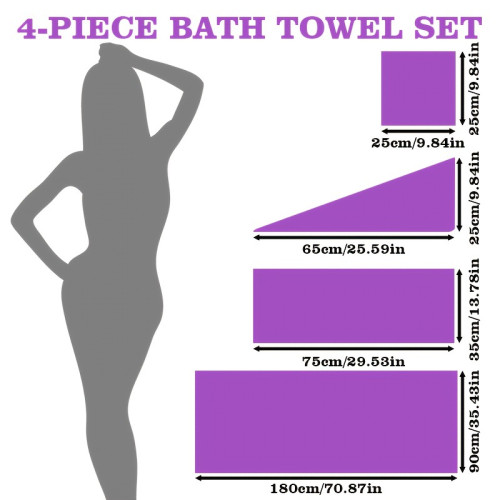 TEMU新款 Towels Bath Towels 人份大浴巾套裝強力速乾