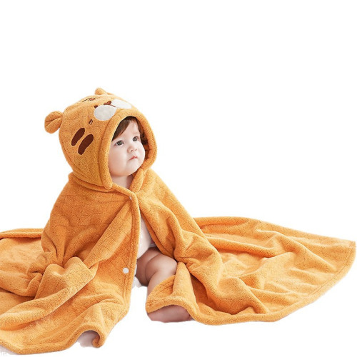 嬰兒浴巾寶寶鬥篷兒童浴袍小象秋冬洗澡類超軟裹巾默認項