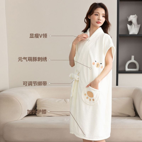 浴巾浴袍可穿式新款吸水速乾大人家用女士一體洗澡浴裙類浴巾浴袍