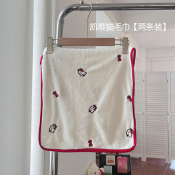 可愛卡通刺綉毛巾吸水速乾ins風家用洗臉珊瑚絨毛巾少女宿捨毛巾