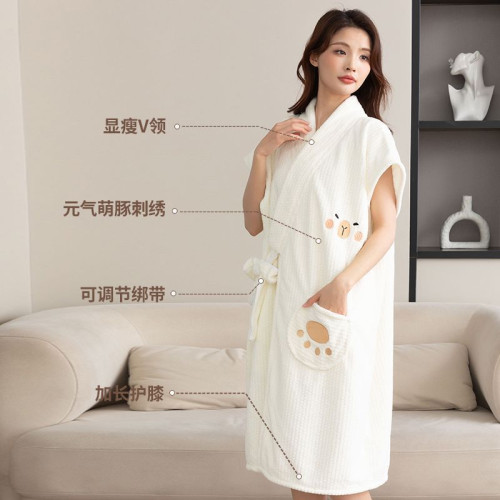 浴巾浴袍可穿式新款吸水速乾大人家用女士一體洗澡浴裙類