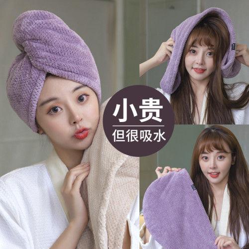 乾髮帽女吸水雙層加厚速乾2025新款包頭巾毛巾女士擦洗頭浴帽