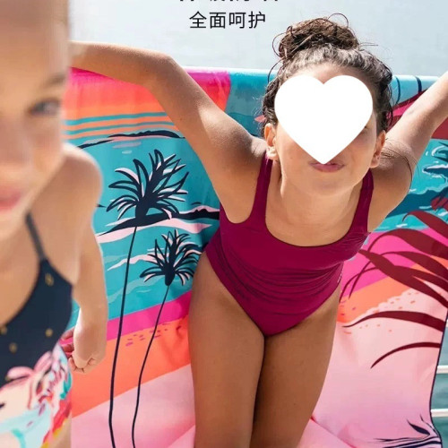 兒童成人遊泳健身運動溫泉可攜式沙灘吸水毛巾迪卡儂浴袍速乾浴巾