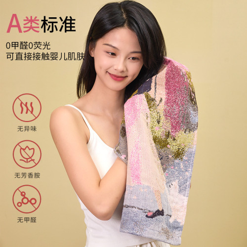 a類純棉紗布毛巾吸水不掉毛大人兒童洗臉面巾新款全棉速乾洗澡巾