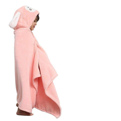 寶寶超柔軟中大童連帽鬥篷吸水可穿男女孩兒童浴巾寶寶嬰幼兒鬥篷