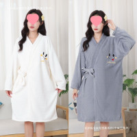 浴巾浴裙成人浴袍吸水速乾加厚新款男女情侶睡袍長款洗澡居家浴衣