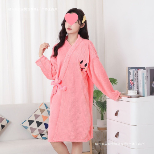 浴巾浴裙成人浴袍吸水速乾加厚新款男女情侶睡袍長款洗澡居家浴衣