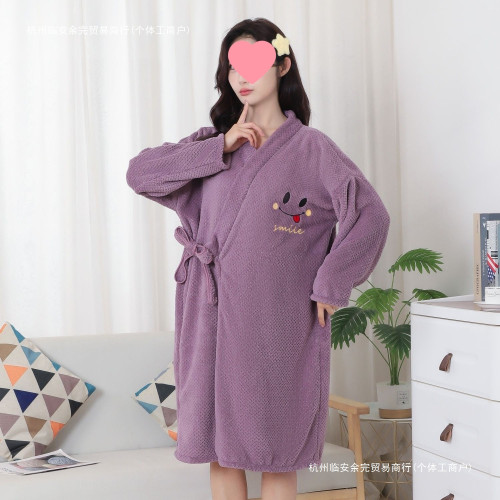 浴巾浴裙成人浴袍吸水速乾加厚新款男女情侶睡袍長款洗澡居家浴衣