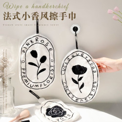 北歐擦手巾廚房可愛吸水速乾加厚手帕毛巾抹布超厚衛生間浴室家用