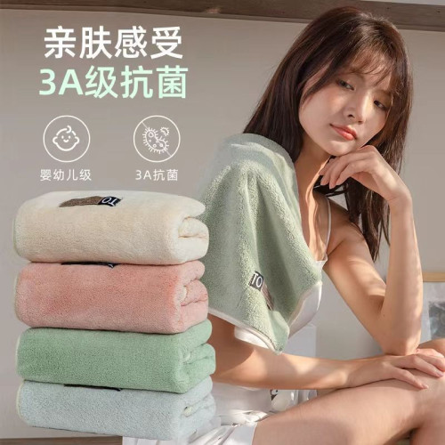 韓版加厚加大超吸水不掉毛速乾洗臉洗澡巾男女學生宿捨毛巾用