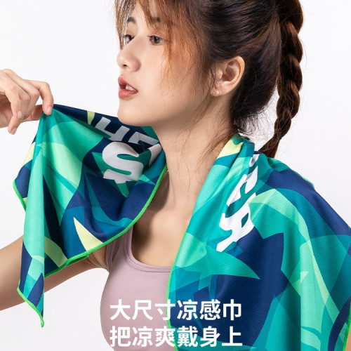運動毛巾吸汗健身房速乾冷感擦汗巾男跑步冰巾女籃球羽毛球手腕巾