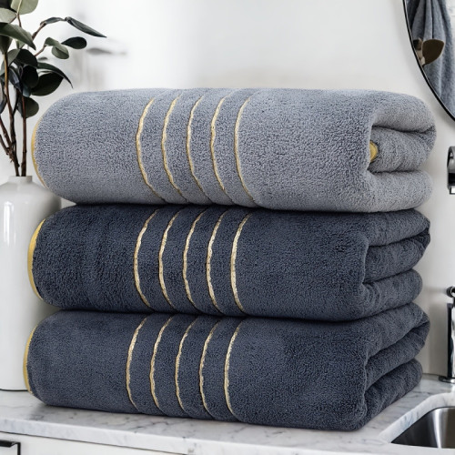 TEMU秋季新款 Towels Bath Towels 珊瑚毛巾套裝速乾吸水輕便