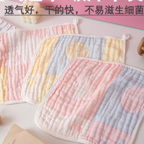 女生竹棉紗布小毛巾薄款孕婦成人敏感肌洗臉超柔透氣速乾掛式