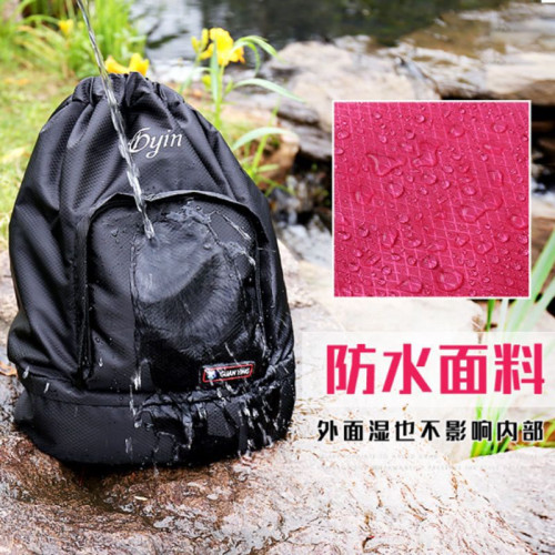 遊泳包乾濕分離健身包女可攜式泳衣沙灘防水訓練雙肩抽繩收納袋
