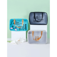 卡通防水化妝包收納袋大容量透明洗漱包乾濕分離旅行化妝品收納包