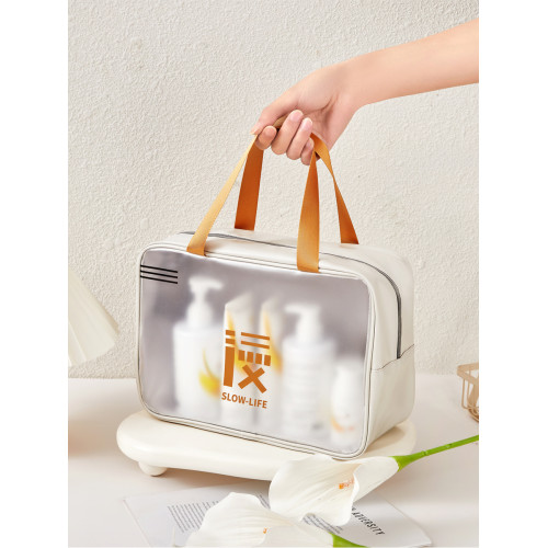 卡通防水化妝包收納袋大容量透明洗漱包乾濕分離旅行化妝品收納包