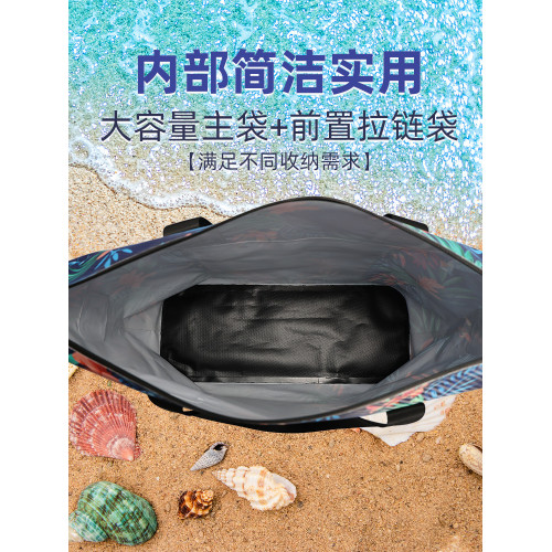 沙灘手提包數碼印刷防水行李包短途旅行手挎包遊泳戶外溯谿漂流袋