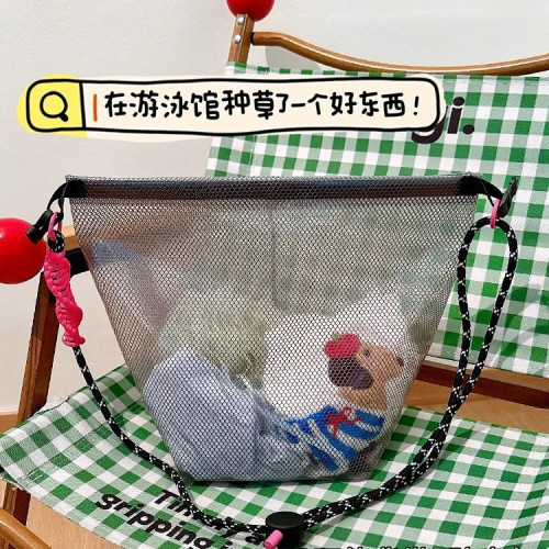 防水收納袋大容量透明單肩果凍包健身可攜式手提包旅行護膚品洗漱包