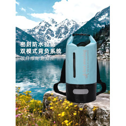 碳纖維拼接手提防水包沙灘遊泳袋戶外漂流包防水桶袋雙肩溯谿包