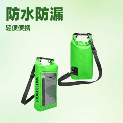 爆款戶外PVC沙灘防水包斜後後背包二合一手機防水遊泳溯谿漂流可觸控螢幕