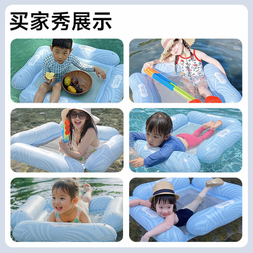 爆款PVC充氣浮排戶外可折疊浮床水上充氣用品躺椅漂浮床 
