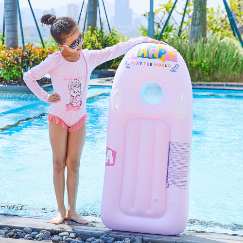 沖浪板兒童充氣加厚戯水浮排加大帶把手水上小孩遊泳圈浮板裝備