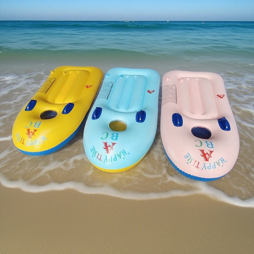 沖浪板兒童充氣加厚戯水浮排加大帶把手水上小孩遊泳圈浮板裝備