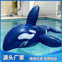黑鯊藍鯨大鱷魚坐騎水上充氣浮床小鱷魚坐騎浮排遊泳戯水戶外充氣