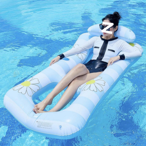 遊泳浮床浮圈水上充氣浮排成人兒童戯水玩具浮椅大人加厚網床躺椅