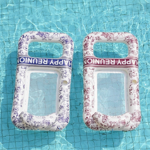 成人兒童復古泳池派對水上充氣玩具遊泳座椅躺椅網浮床浮排男女