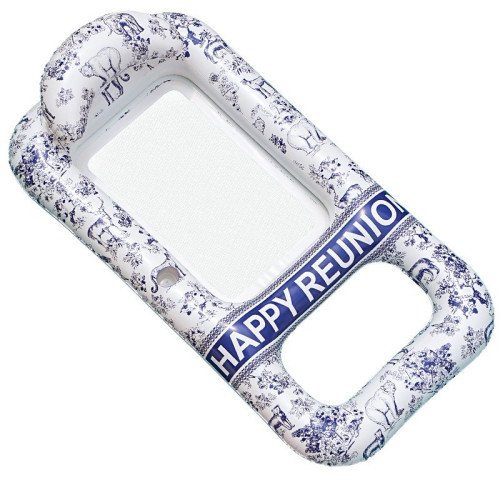 成人兒童復古泳池派對水上充氣玩具遊泳座椅躺椅網浮床浮排男女