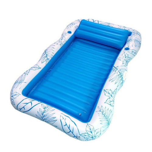 成人充氣泳池躺椅浮床沙灘陽光浴浮排加大靠背枕頭浮排帶飲料杯架