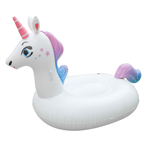 獨角獸浮排歐美新款PVC成人遊泳浮床 獨角獸坐騎水上充氣浮排