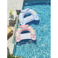 遊泳浮床浮圈水上充氣浮排成人女士戯水玩具浮椅大人遊泳圈床躺椅